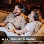 OneOdio Wired Over Ear Headphones Studio Monitor & Mixing DJ Stereo Headsets with 50mm Neodymium Drivers and 1/4 to 3.5mm Jack for AMP Computer Recording Podcast Keyboard Guitar Laptop - Red