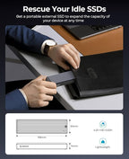 ORICO M.2 NVMe/SATA SSD Enclosure - USB 3.1 Gen 2 (10 Gbps) Support UASP for M.2 NVMe/SSD Size 2230/2242/2260/2280