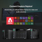 Asustor Lockerstor 4 Gen2 - AS6704T | 4-Bay NAS, Quad-Core 2.0GHz Processor, 4 M.2 NVMe Slots (PCIe 3.0), Dual 2.5GbE, Expandable to 10GbE, 4GB DDR4 RAM, (No Drive)