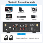 Arylic BP50 Bluetooth 5.2 aptX Home Audio Preamplifier with HDMI ARC, Phono Input and GO Control APP Audio Adapter with DAC, RCA outputs for AV Receiver.