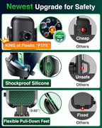 VANMASS [Pro Version] Universal Car Phone Mount [Super Suction Cup] Dashboard Phone Holder, Handsfree Windshield Dash Vent Phone Holder Car, Compatible for iPhone 16 15 14 13 Samsung LG & Truck,Green