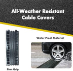 Kable Kontrol Drop Over Floor Cord Cover – 40” Inch Long 3 Channel Cable or Wire Protector – 30 Pcs Bulk Pack - Rubber Ramp for Indoor and Outdoor Use – Black
