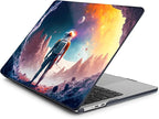 Batianda Premium Case for New MacBook Air 15 inch 2025 2024 2023 with M4 M3 M2 Chip, Designed Black Protective Plastic Hardshell & Keyboard Cover & Screen Protector, Astronaut