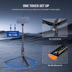 NEEWER 57.9" Selfie Stick Tripod Compatible with iPhone Samsung Android, Metal Portable Lightweight Travel Cell Phone Stand with Phone Holder Mount & Remote for Video Recording Filming, PA992 Black