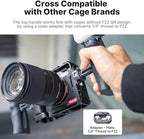 FALCAM F22 Quick Release Handle, Camera Side Handheld Grip Convert 1/4" Thread to F22 QR System, 22mm Aluminum Video Shooting Accessory Filmmaker Photographer You-Tuber Must Have