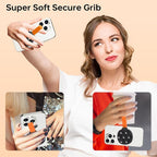 Magnetic Suction Cup Phone Mount, Ultra-Comfort Silicone Suction Grip Holder Stand for MagSafe, Hands-Free Mirror Shower Phone Holder Mount for TikTok/Video/Selfies/Shower