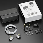 BASN BmasterX in Ear Audio Monitor, Hybrid 6 Drivers IEM Earphones with Crystal Clear Sound, Detachable Cable Plus Carrying Case & Fit Kit for Musician, Stage, Studio (3.5mm/4.4mm Jack, Black/White)