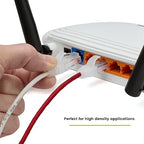 TRUECABLE Cat6 Component Rated Patch Cable, Unshielded (U/UTP), 2ft, Red, 28AWG Solid Copper, Snagless 10G High-Speed Ethernet Cable, PoE++ 4PPoE 100W, UL Listed, RoHS-3, 1 Pack