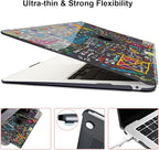 Compatible with MacBook Pro 13 inch Case M2 M1 A2338 2022 2021 2020-2016 A2251 A2289 A2159 A1989 A1706, Pattern Plastic Hard Shell Keyboard Cover Screen Film Webcam Cover, Abundant Formula