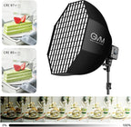 GVM SD80S 80W COB Video Light Kit, 5600K Continuous Lighting for Photography with Bowens Mount Softbox&Stand, 8 Lighting Effects Support AC Adapter & NP Series Battery