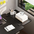 Desk Extender Tray, 24" x 12" Clamp On Desk Shelf, Desk Extension with Laptop Holder, Table Desk Arm Rest, Clamp On Keyboard Tray for Office and Home, Workstation Organizer, Medium, Black