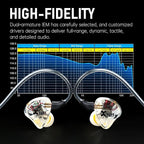 Xvive U45T9 Wireless in Ear Monitor System 5.8ghz with T9 2BA Drivers IEM Earphone, IEM System Transmitter and Bodypack Receiver for Studio, Band Rehearsal, Live Performance, Channel Scan Mode
