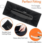 76 Keys Piano Keyboard Cover, Stretchy Music Dirt Proof Electronic Keyboard Cover With Durable Elastic & Cord Lock Must Have Piano Accessories, Black
