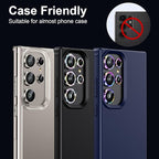 WSKEN for Samsung Galaxy S24 Ultra Camera Lens Protector, Ultra Thin Scratch Resistant 9H Tempered Glass with Aluminum Metal Circle Camera Screen Protector Cover Accessories, Gray