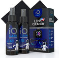 Eyeglass Lens Cleaner (3.38oz+3.38oz+2cloths) – Kit for Glasses, Screens, Camera, Laptops, Touchscreens, Computer Monitors, Other Electronics – 2 Microfiber Cloths Inluded