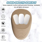 Ergonomic Mouse Pad Wrist Support, Mouse Pad with Wrist Rest, Entire Memory Foam & Non-Slip PU Base MousePads with Stepped-Wedge Design for Pain Relief, Desk, Office, Home, Beige