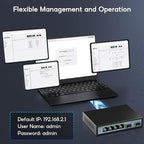 SODOLA 6 Port 2.5G Easy Web Managed Switch, 4 x 2.5G Base-T Ports, 2 x 10G SFP+, Static Aggregation,QoS/VLAN/IGMP, 2.5Gb Network Homelab Switch