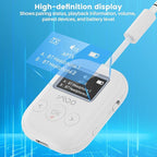 YMOO Bluetooth 5.4 Transmitter Receiver for Airplane, Wireless Bluetooth Adapter Travel Essentials, Supports to 2 Headphones, 25H Playtime, 2-in-1 Adapter with LED Display for TVs Gym Car Home,White