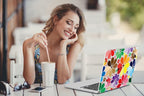 CISSOOK Compatible with MacBook Air 13.6 inch Case 2025 2024 2023 2022 Release A3240 A3113 A2681, Plastic Hard Shell Case Keyboard Cover Set for MacBook Air 13 inch M2 M3 M4, Colorful Floral