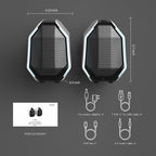 D-ONE 30W PC Gaming Computer Speakers for Laptop, Mac, Desktop Computer, Woofer Speakers, Bluetooth, USB, 3.5mm AUX Inputs, RGB Lights, Multimedia Speakers, White