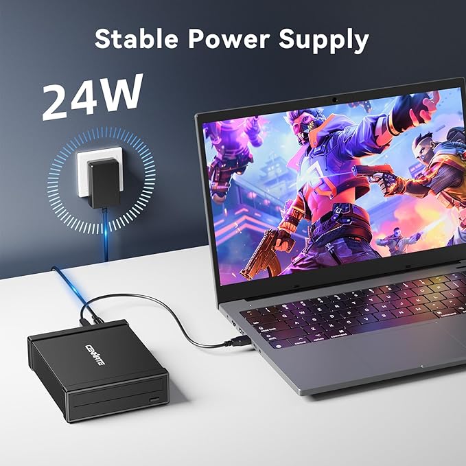 5.25" Blu-Ray/CD/DVD SATA Drive enclosure with USB A/C 3.0, 5.25 drive enclosure, Optical Drive Enclosure, Aluminum Alloy, Hot swappable(Optical Drive not included)