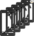 VCE Low Voltage Mounting Bracket (1 Gang, 5 Pack) for Single Gang Wall Plate, Telephone Wires, Network Cables, HDMI, Coaxial, Speaker Cables, Black
