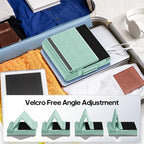 KDD Tablet Pillow Stand, Multi-Angle Viewing Ipad Holder for Lap, Bed and Desk, Foldable Soft Pad Dock with Stylus Mount Compatible with Ipad Pro 12.9, 10.5, 11, Air, Mini, Phones, Books, E-Reader