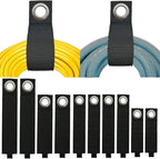Heavy-Duty Storage Straps (Assorted 10 Pack) - Extension Cord Storage, Organizer, Cord Wrap Keeper, Cable Straps for Tools, Hoses, Rope, RV, Workshop and Garage Wall Storage and Organization