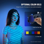 NEEWER Spotlight Snoot with 40° Projection Lens, Adjustable Focus, 16 Metal Gobos 5 Color Gels, Bag, Conical Snoot for Bowens Mount LED Continuous Output Lighting Studio Video Light Up to 300W, LS-38