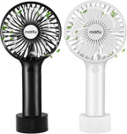 Miady 2-Pack Upgraded 5000mAh Portable Handheld Fan 3 Speed Mini USB Strong Wind 7-20 Hours Runtime Personal Electric for Travel Office Outdoor