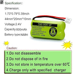 2.4v BT184342 BT284342 BT18433 BT28433 BT183348 BT283348 BT-1011 Replacement Battery Compatible with Phone CS6209 CS6219 CS6229 DS6151 89-1330-01-00 CPH-515D(2-Pack)