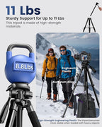 73" Camera Tripod and Monopod, Professional Aluminum Tripod Stand for Mirrorless Camera/DSLR/Cell Phone/Camcorder/GoPro, with Phone Holder and Travel Bag (Black)