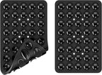 Silicone Double Sided Suction Phone Case Mount, Detachable Hands Free & Strong Grip Holder for Selfies & Videos, Compatible iPhone Android (Black, 1Pack)