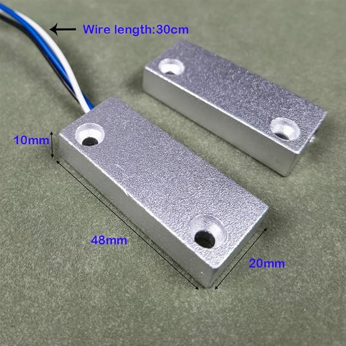 Rolling Door Contact Magnetic Reed Switch Alarm with 3 Wires for N.O./N.C. Applications MC-52