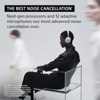 Sony WH-1000XM6 The Best Wireless Noise Canceling Headphones, HD NC Processor QN3, 12 Microphones, Adaptive NC Optimizer, Mastered by Engineers, Studio-Quality, 30-Hour Battery, Black