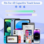 Stylus Pens for Touch Screens(2PCS), High Precision Magnetic Disc Universal Stylus Pen for iPad, 2-in-1 iPad Pen Compatible with iPhone/Pad/Android Tablets and Most Touch Screen(Green/Purple)