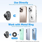 isuke for MagSafe Car Mount, [80+LBS Strongest Suction & Ultra-Durable] [16 Strongest Magnets] Aluminum Alloy Magnetic Phone Holder for Car Dashboard Windshield for iPhone Samsung All Smartphones