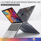 CISSOOK Compatible with 2021 2020 MacBook Air 13 inch Case M1 A2337 A2179 A1932 Model, Hard Shell Case &Keyboard Cover &Screen Protector Film for MacBook Air 13 with Touch ID 2018-2022, Moon Star
