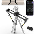 Zeapon AXIS 80 (2-axis) Multi-axis Motorized Camera Slider, 31''/80cm DSLR Dolly Carbon Fiber Electric Track, LCD Screen APP Control, Pan Head for 360° Panoramic Time-Lapse Follow Focus