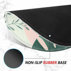 ITNRSIIET Mouse Pad Non-Slip Rubber Base Smooth Surface Stitched Edges Waterproof Durable Compatible with All Mice for Office & Gaming, Desk Accessory, Diameter 8.7 inch, PastelFoliage