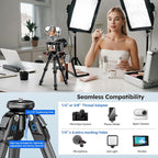 SIRUI Carbon Fiber Mini Tripod with Bowl Base, 33lbs Max Load, Ultra-Lightweight 1.63lbs, 8.82in Folded, 360° Panorama & ±15° Tilt for Camera/Phone/Vlogging（AM-223LS）