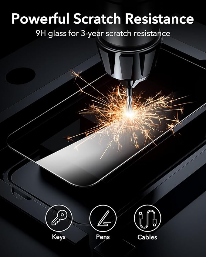 ESR 3 Pack for iPhone 16 Pro Max Privacy Screen Protector, Anti-spy Tempered-Glass Privacy Screen Protector with Flawless Fit Tray, Micro-curved Edges, Case Friendly