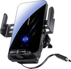 Magnetic Phone Holder Car Wireless Charger, 66W Fast Charging Phone Mount 360 Adjustable Rotatable Auto-Clamping Car Vent for Mount - Dashboard Phone Holder for iPhone/Android/Samsung (Black)