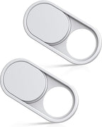 imluckies Metal Webcam Cover Slide, 0.023in Camera Cover for Laptop Computer, MacBook Pro/Air iMac iPad Tablet iPhone 8/7/6 Plus, Echo Show/Spot Web Camera Blocker Protect Your Privacy [2 Pack White]