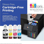 Epson EcoTank ET-2980 Wireless All-in-One Color Supertank Printer with up to 3 Years of Ink, Refillable Tanks, Perfect for Home, 15 PPM, 1.44" Color Screen, Auto 2-Sided Printing - Black