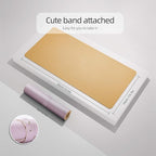 YSAGi Office Desk Pad, Desk Mat, 23.6" x 13.7" Waterproof PU Leather Desk Blotter, Dual-Sided Desk Writing Pad for Office and Home (23.6" x 13.7", Grayish Lavendar+Cinnamon Buff)
