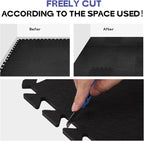Starfavor Sound Absorbing Interlocking Floor Mats Pads 18 Pcs, 15.7" x 11.8" Anti-Vibration Sound Proof Puzzle Felt Padding - Protect Hardwood Floor