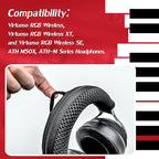 Protective Headband Cover for ATH M Series & Virtuoso - Compatible with Virtuoso XT, SE, Wireless, M50X, M50XBT, M50, M40X & More (Black Breathable Mesh Fabric)