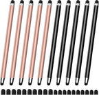 10 PCS Stylus,Stylus Pen for Touchscreen,Stylus 2-in-1 High Sensitivity & Precision Suitable for All Touch Screens of iPhone/ipad/Android Tablets(10 Stylus Pen Rose Gold/Black + 20 Tips)