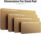 YSAGi Leather Desk Protector, Office Mat, Large Mouse Mat, Non-Slip PU Leather Blotter, Laptop Desk, Waterproof Writing Pad for Office and Home (Bronze, 35.4" x 17")